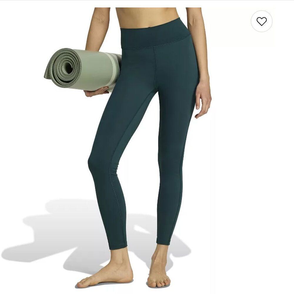 Adidas All Me Essential Training Tights in Aurora Ivy Green NWT size small